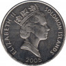 Монета. Соломоновы острова. 10 центов 2005 год. рев.