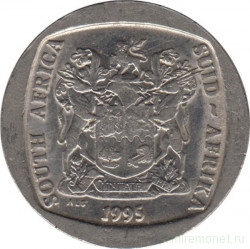 Монета. Южно-Африканская республика (ЮАР). 5 рандов 1995 год.