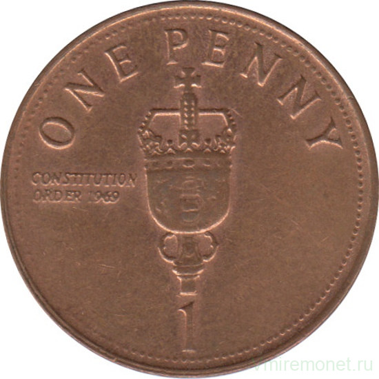 Монета. Гибралтар. 1 пенни 2006 год.