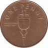 Монета. Гибралтар. 1 пенни 2006 год. ав.