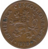 Монета. Чехословакия. 5 геллеров 1938 год. ав.