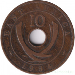 Монета. Британская Восточная Африка. 10 центов 1934 год.