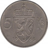  Монета. Норвегия. 5 крон 1965 год. ав.