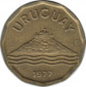 Монета. Уругвай. 20 сентесимо 1977 год. ав.