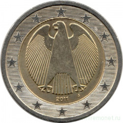 Монета. Германия. 2 евро 2011 год (J).