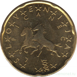 Монета. Словения. 20 центов 2007 год.