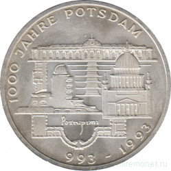 Монета. ФРГ. 10 марок 1993 год. 1000 лет Потсдаму.