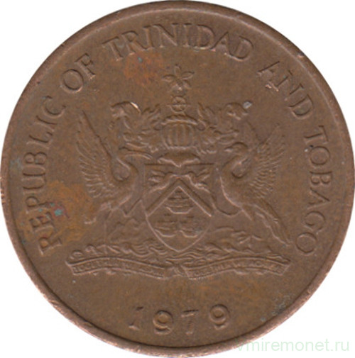 Монета. Тринидад и Тобаго. 1 цент 1979 год.