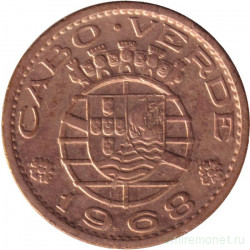 Монета. Кабо-Верде. 50 сентаво 1968 год.