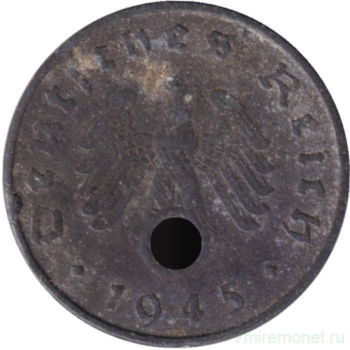 Монета. Германия. Третий Рейх. 10 рейхспфеннигов 1945 год. Монетный двор - Берлин (А).