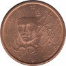 Монета. Франция. 1 цент 2014 год. ав.