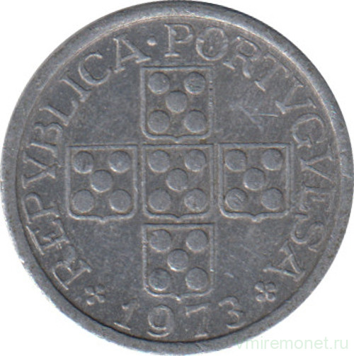 Монета. Португалия. 10 сентаво 1973 год.