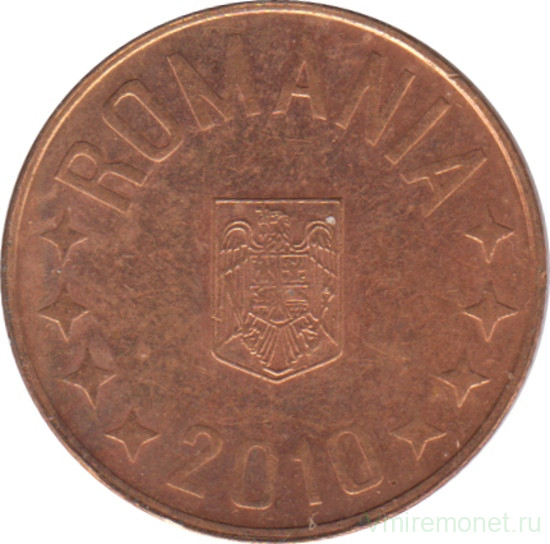 Монета. Румыния. 5 бань 2010 год.