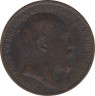 Монета. Великобритания. 1 фартинг 1910 год. рев.