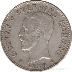 Монета. Швеция. 2 кроны 1928 год.