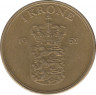 Монета. Дания. 1 крона 1952 год. ав.