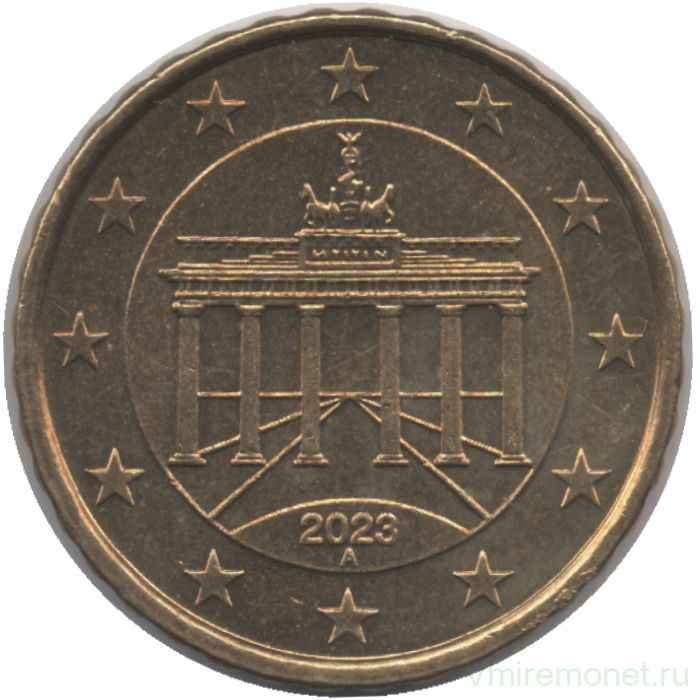 Монета. Германия. 10 центов 2023 год. (A).