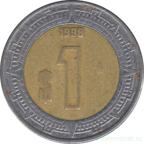 Монета. Мексика. 1 песо 1998 год.