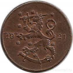 Монета. Финляндия. 1 пенни 1921 год.