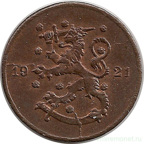 Монета. Финляндия. 1 пенни 1921 год.