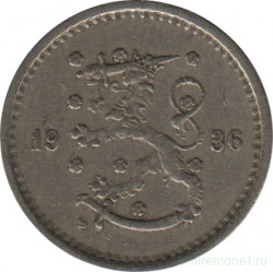 Монета. Финляндия. 50 пенни 1936 год. 