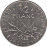 Монета. Франция. 0,5 франка 1985 год. ав.