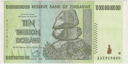 Банкнота. Зимбабве. 10000000000000 долларов 2008 год. Тип 88.