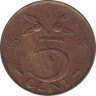 Монета. Нидерланды. 5 центов 1948 год. ав.