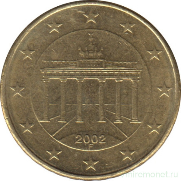 Монета. Германия. 10 центов 2002 год. (F).