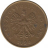 Монета. Польша. 2 гроша 1990 год. ав.