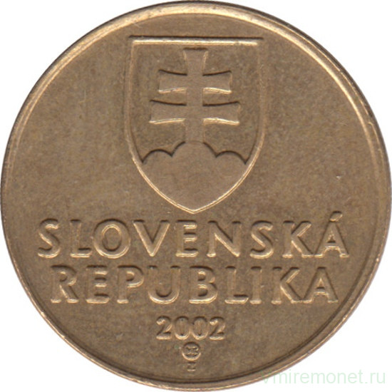 Монета. Словакия. 1 крона 2002 год.