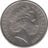 Монета. Австралия. 5 центов 2001 год. ав.