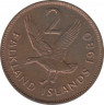 Монета. Фолклендские острова. 2 пенса 1980 год. ав.