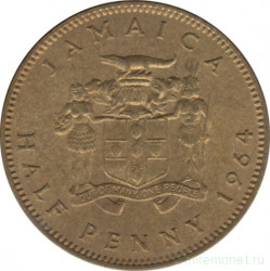 Монета. Ямайка. 1/2 пенни 1964 год.