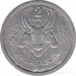 Монета. Мадагаскар. 2 франка 1948 год.