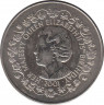 Монета. Фолклендские острова. 50 пенсов 2001 год. 75 лет со дня рождения Королевы Елизаветы II. ав.