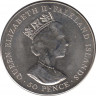 Монета. Фолклендские острова. 50 пенсов 2001 год. 75 лет со дня рождения Королевы Елизаветы II. рев.