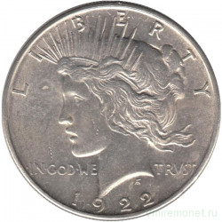 Монета. США. 1 доллар 1922 год.
