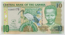 Банкнота. Гамбия. 10 даласи 2006 год.