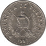 Монета. Гватемала. 10 сентаво 1987 год. ав.
