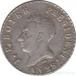 Монета. Гаити. 50 сантимов 1831 год.
