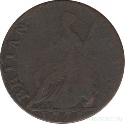 Монета. Великобритания. 1/2 пенни 1775 год.