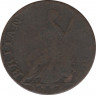 Монета. Великобритания. 1/2 пенни 1775 год. ав.