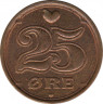 Монета. Дания. 25 эре 2006 год. рев.