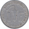 Монета. Западноафриканский экономический и валютный союз (ВСЕАО). 1 франк 1964 год. рев.