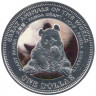 Монета. Фиджи. 1 доллар 2009 год. Великие животные мира - Панда.