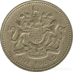 Монета. Великобритания. 1 фунт 1993 год.