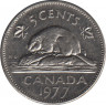 Монета. Канада. 5 центов 1977 год. ав.