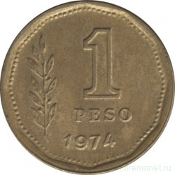 Монета. Аргентина. 1 песо 1974 год.