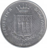 Монета. Сан-Марино 1 лира 1983 год. Угроза атомной войны. рев.